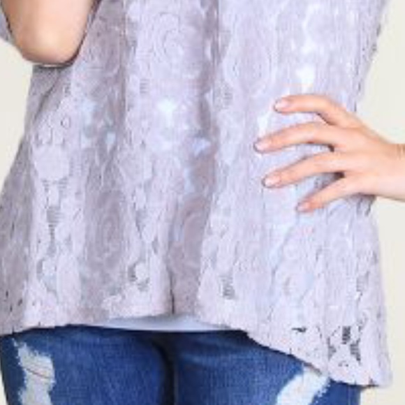 Cold Shoulder Lace Top - Picture 7 of 10